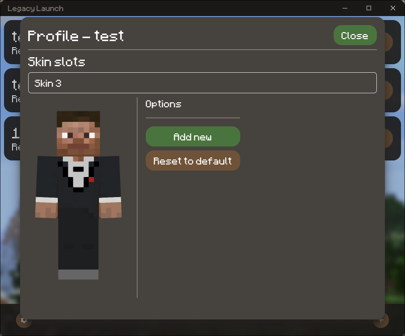 profile options